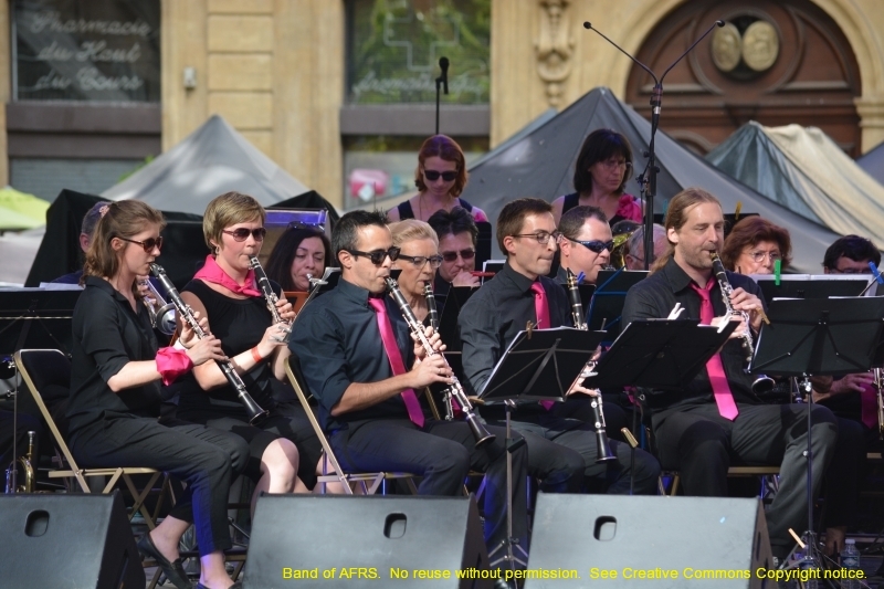 The clarinet section, with a couple of Avon members in the row
