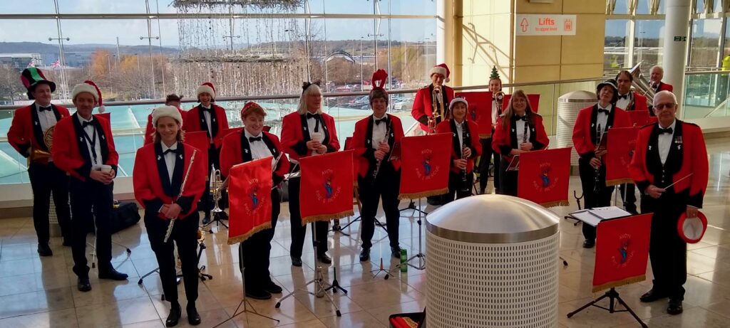 The band at Cribbs Mall, Christmas 2021