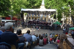 The outside stage, on the main street in the centre of Aix-en-Provence