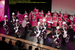 The Corps of Drums (Devon & Somerset) at front of stage at the Roper Theatre, Bath.